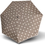 Knirps Knirps, Regenschirm, T.020 small manual dot art taupe, Mehrfarbig