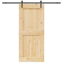 vidaXL Narvik rechts 100 x 210 cm Natürlich/Schwarz