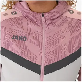 Jako Damen Kapuzenjacke Iconic Soft grey/dusky pink/anthra Light 34