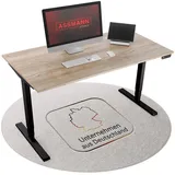 assmann büromöbel ASSMANN Elektrisch höhenverstellbarer Schreibtisch Y-Line Eiche Natura Schwarz, 160x80cm, Memoryfunktion, Kollisionsschutz, 2-fach-Motorik - Braun