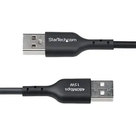 Startech StarTech.com 30cm USB-A auf USB-C Ladekabel, Laden & Synchronisieren, 3A, USB 2.0, TPE-Mantel Schwarzes USB Schnellladekabel