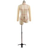 JLXJ Schneiderpuppe Weiblich Nähen Mannequin Torsoständer mit Arm, Schaumhalbkörper Kleiderform Schneiderpuppe, Einstellbare Höhe: 150-180cm, Damen Plus Size (Color : Triangle Base, Size : Large)