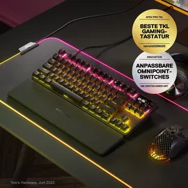 SteelSeries Apex Pro TKL (2023), Gaming Tastatur, Mechanisch, Sonstiges, Kabelgebunden, Schwarz