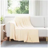vidaXL Bettüberwurf 200 x 150 cm Creme/Weiß