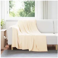 vidaXL Bettüberwurf 200 x 150 cm Creme/Weiß