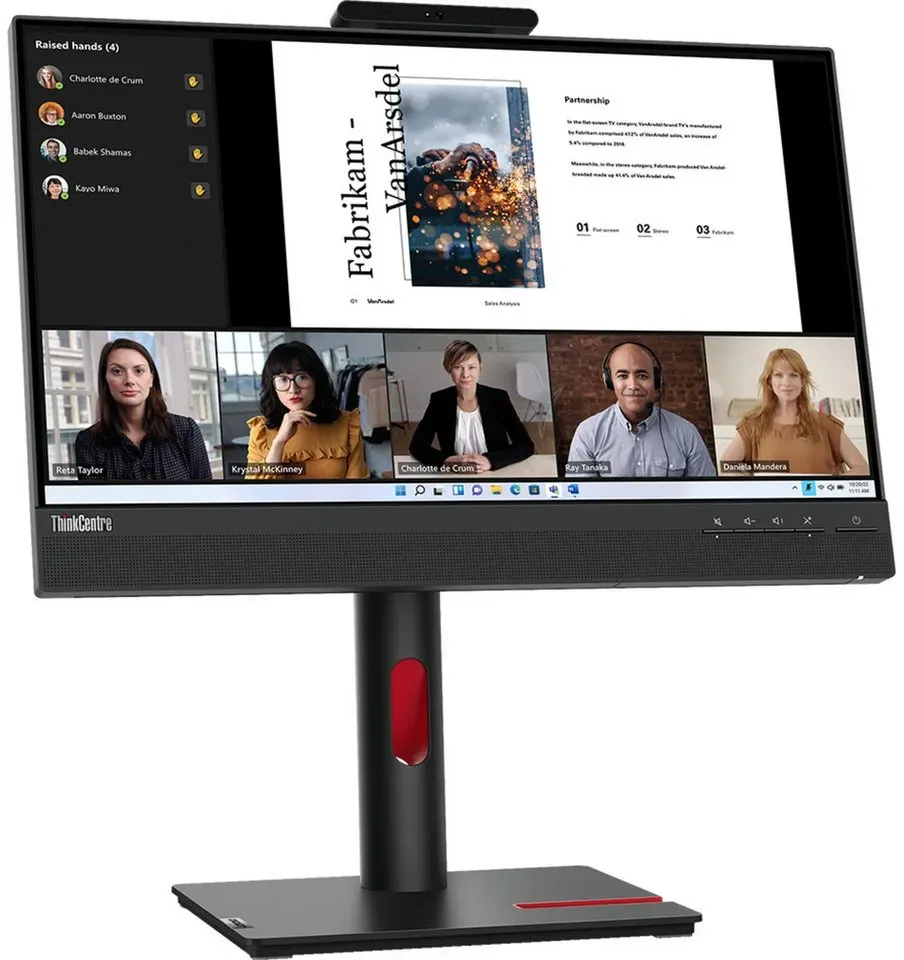 Lenovo Lenovo ThinkCentre TIO 22 Gen5, LED-Monitor, LED-Monitor (1920 x 1080 Pixel px, 4 ms Reaktionszeit) schwarz