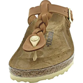 Birkenstock Gizeh Braided Nubukleder geölt cognac 38
