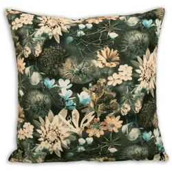 Kissenbezug Floral 45 x cm Polyester Blau