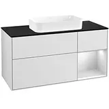 Villeroy & Boch Finion Waschtischunterschrank F712MTMT 120x60,3x50,1cm, Regal rechts White matt lacquer, White matt lacquer