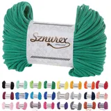 Makramee Garn 5mm x 100m Baumwollschnur Perfekt für DIY, Garn für Makramee-Schnur über 50 Farben Oeko-TEX Zertifiziert - Baumwollkordel, Baumwollgarn mit Polyesterkern