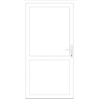 Aluminium-Nebeneingangstür 98 cm x 198 cm A503 Weiß Anschlag Rechts