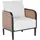 Beliani Montefalco Gartensessel 71 x 71 x 87 cm schwarz/weiß