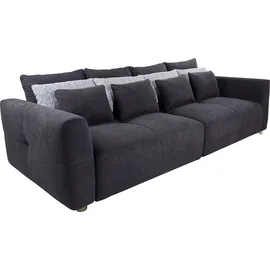 Jockenhöfer Big-Sofa JOCKENHÖFER GRUPPE "Gulliver", blau (dunkelblau), B:298cm T:137cm, Korpus: 92% Polyester, 8% Nylon;Kissen: 75% Baumwolle, 25% Polyester, Sofas, Big-Sofa, mit Federkernpolsterung für kuscheligen, angenehmen Sitzkomfort, Topseller