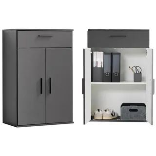 mokebo Midischrank in Anthrazit Der Praktische Mehrzweckschrank oder Aufbewahrungsschrank