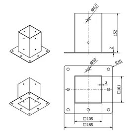 SOTech Aufbau Set 12-teilig 100 x 100 mm