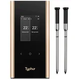 typhur Grillthermometer Größe 2 Sonden Gold/Schwarz