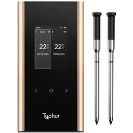 typhur Grillthermometer Größe 2 Sonden Gold/Schwarz