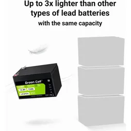 Green Cell LiFePO4 Spezial-Akku 12,8 V 12 Ah 1 St.