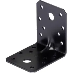 Alberts 50x Schwerlast-Winkelverbinder mit Sicke, Metallwinkel kunststoffummantelt, 70 x 70 x 55 mm
