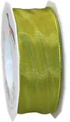 PRAESENT Seidenband 4644025-535 Kiwi 40 mm x 25 m 2 Stück