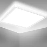 B.K.Licht LED Deckenleuchte LED Bad-Deckenlampe, mit Backlight, ultraflach, neutralweiße Lichtfarbe,