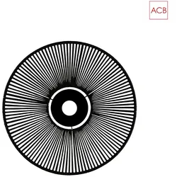 ACB Lampenschirm PAMELA 3913/50, Ø 50cm, schwarz / schwarz ACB-5PANT39135NN