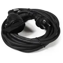 McPower Netzkabel Schutzkontakt-Verlängerung McPower, 5m, 3x1,5mm2, IP44, schwarz,