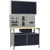 vidaXL, Werkbank + Arbeitsbock, Sutton (60 cm, 120 cm)