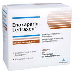 ENOXAPARIN Ledraxen 8.000 I.E. 80mg/0,8ml F.Sp. 24 St