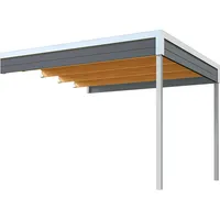 Weka Anbaudach für Gartenhaus Batu 3 dunkelgrau 300 x
