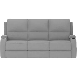 OTTO home 3-Sitzer OTTO HOME "Napori", grau (hellgrau), B:207cm H:105cm T:94cm, 100% Polyester, Sofas, Kinosofa mit 2 x Relaxfunktion und Getränkehalter