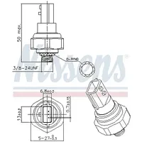 Nissens Druckschalter, Klimaanlage [Hersteller-Nr. 301038 für Dacia, Renault