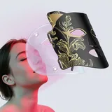 LED Rotlichtlampe Gesicht mit Kühlmaske | 1 + 7 : Nahinfrarotlicht + 7 Farben LED Lichttherapie Maske | Gesichtsmaske Lichttherapie, Anti-Aging/Akne, Aufhellung, Faltenbehandlung