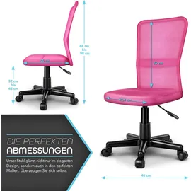 TRESKO Drehstuhl Kunststoff Pink