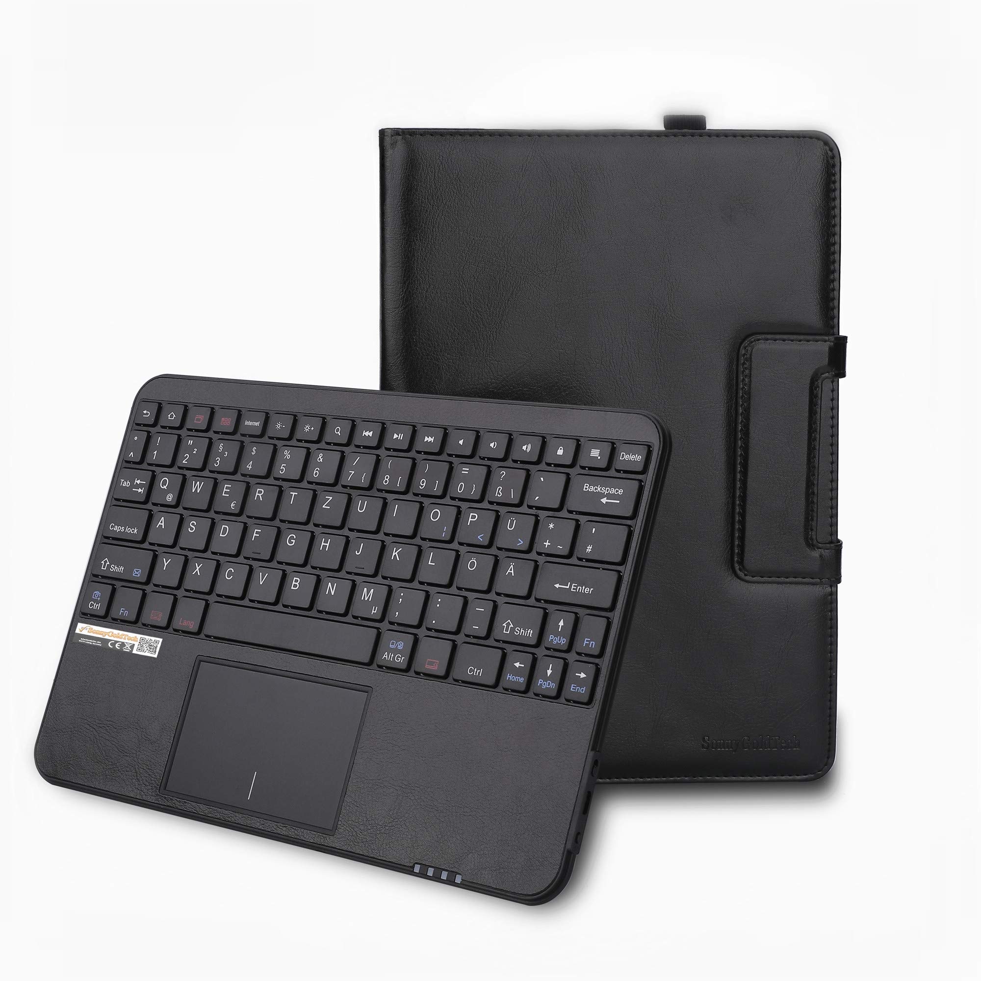 MQ für Galaxy Tab A 10.5 - Bluetooth Tastatur Tasche mit Multifunktions-Touchpad für Samsung Galaxy Tab A 10.5 | Tastatur Hülle für Galaxy Tab A 10.5 LTE SM-T595 WiFi T590 | Tastatur Deutsch QWERTZ