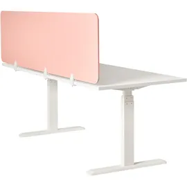 Beliani 2-tlg Schreibtischtrennwand SPLIT 180 x 50 cm pfirsichrosa