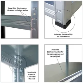 Proregal Schwerlastregal Steel Eagle HxBxT 180x100x60cm Fachlast 130kg Verzinkt