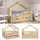 VitaliSpa Hausbett Design 70 x 140 cm Kiefer massiv braun
