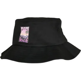 MERCHCODE Miami Vice Print Fischerhut schwarz ONE SIZE