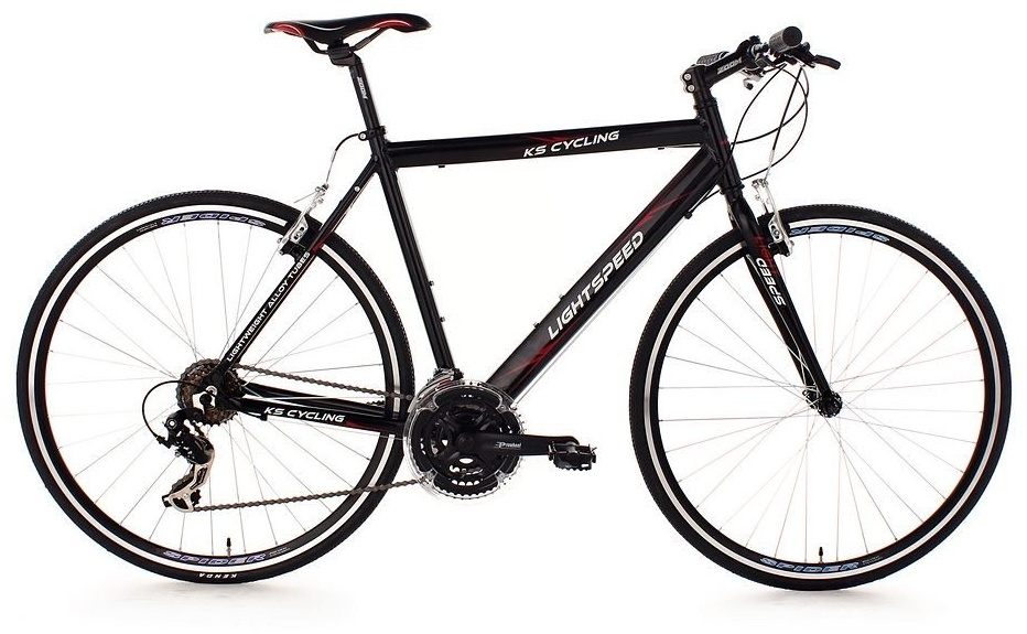 KS Cycling Fitnessbike Lightspeed, 21 Gang Shimano Tourney RD-TX 35 Schaltwerk, Kettenschaltung schwarz 56 cm
