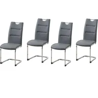 Hti-Living HTI-line Schwingstuhl 4er Set PU grau