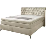 Jockenhöfer Gruppe Boxspringbett »Scarlett mit einer hochwertigen 7-Zonen-Tonnentaschenfederkernmatratze« H3, H3/H4 oder H4, und einem 9cm Kaltschaum-Topper, beige