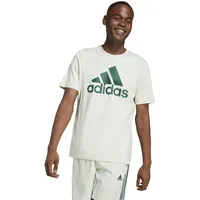 Adidas Herren Essentials Single Jersey Big Logo Tee, Linen Green/Collegiate Green, S