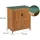 Relaxdays Gartenschrank, aufklappbares Dach, Holz, Dunkelgrün,Hellbraun
