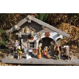 Krippenbaustudio Böhner Festliche Weihnachtskrippe Moorsbrunn inkl. 12-tlg. Figurensatz F 650-7