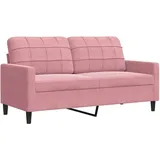vidaXL 2-Sitzer-Sofa Rosa 140 cm Samt
