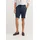 Bugatti Bermudas BUGATTI, Herren, Gr. 48, Normalgrößen, blau (370, marine), 73% Polyester, 22% Viskose, 5% Elasthan, unifarben, normal, Hosen Bermudas, mit Kordelzug