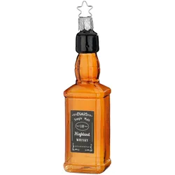 Christbaumschmuck Glas Whisky Flasche Weihnachtsbaumschmuck braun