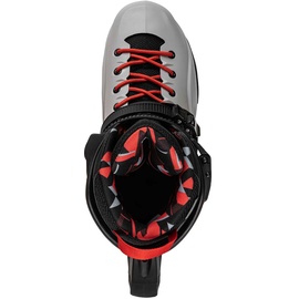 Rollerblade RB Pro X Herren Inline Skates, robuster Schalenschuh, Grau/Rot, Gr. 38