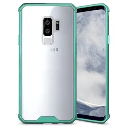 Handytasche für Samsung Galaxy S9 Case Schutz Hülle Cover Transparent Grün